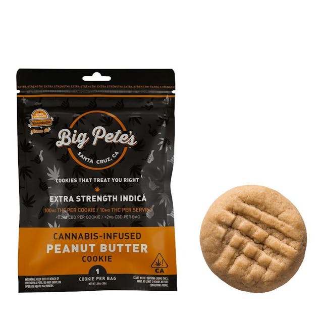 Peanut Butter Extra Strength Indica 100mg Cookie - 100mg Single Indica
