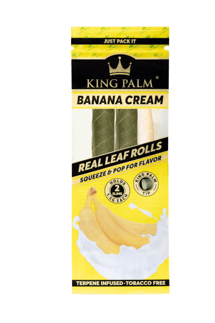 2 Pack Slim Banana Cream Slow Burning Palm Leaf Wrap