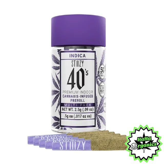 5 Pack (0.5g ea) Infused 40's Preroll - King Louis XIII - 40.34% - 40.34%