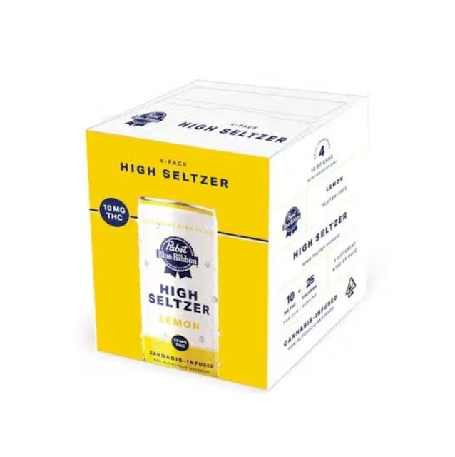 Pabst Blue Ribbon - Lemon High Seltzer 10mg THC - 4 Pack - 4 Pack