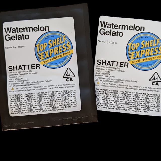 TSE - WATERMELON GELATO (4/$100) : Shatter 1g