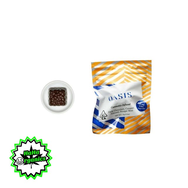 10mg - Dark Chocolate Caramel Almond Nougat Mini Bar