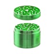 Green Aluminum Herb Grinder 4 Piece Toothless 2.5" / 63mm